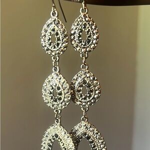 Elegant Silver Teardrop Earrings
